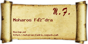 Moharos Fédra névjegykártya